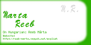 marta reeb business card